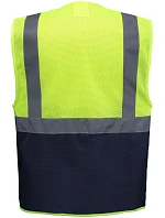 Yoko HVW 820 Hi-Vis sieťovaná bezpečnostná vesta 79.W820 hi vis žltá/námornícka modrá Yoko HVW 820 Hi-Vis sieťovaná bezpečnostná vesta 79.W820 hi vis žltá/námornícka modrá