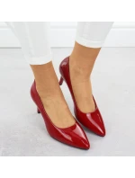 Dámske červené lodičky na podpätku Sergio Leone 1336