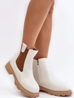 Dámske topánky na zips White Ramhel
