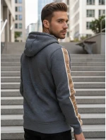 Pánska tmavosivá mikina FashionStreet BX5936