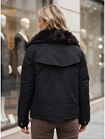 Dámska zimná bunda s odnímateľným golierom, čierna, FashionStreet TY6072 Dámska zimná bunda s odnímateľným golierom, čierna, FashionStreet TY6072