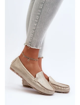 Damskie Mokasyny Złote Ranica