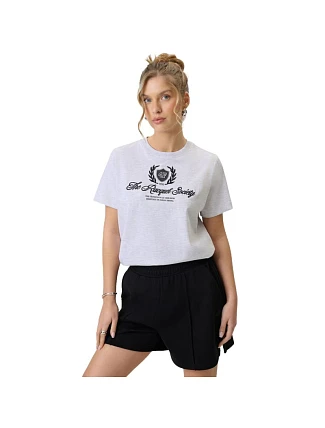 Dámske tričko 4F F2738 cool light grey melange 4FWSS26TTSHF2738 27M