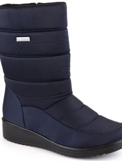 Dámske vysoké snehové topánky W EVE436B navy blue - Novinky