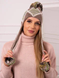 Dámska klapka na uši Eunika K322 cappuccino+beige