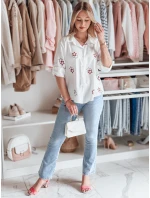 Dámske nadrozmerné tričko s hviezdami ASTROWIA white FashionStreet DY0452 Dámske nadrozmerné tričko s hviezdami ASTROWIA white FashionStreet DY0452