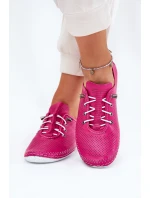 Półbuty Damskie Ze Skóry Naturalnej Artiker 54C0830 Różowe