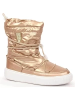Dámske metalické INT1783B zateplené snehule Béžová - Big Star