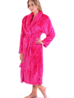 Dámska župan LILLY extra so šálovým golierom 2120 3430 Tmavo ružová - Vestis