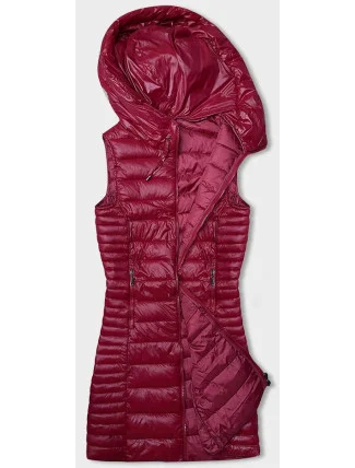 Červená prešívaná vesta s kapucňou (16M9113-270) Červená prešívaná vesta s kapucňou (16M9113-270)