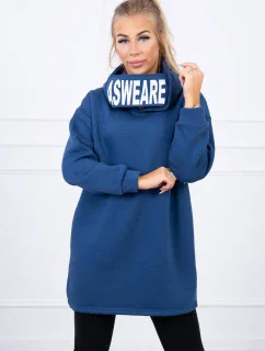 Zateplená mikina s kapucňou z džínsoviny