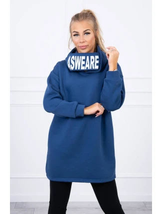 Zateplená mikina s kapucňou z džínsoviny