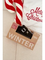 Dámské pantofle s ozdobami a sponou vyhřívané kožešinou černé Thalora