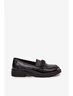 Dámske lakované mokasíny HY52-541 Black - S.Barski