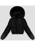 Krátka zimná bunda J Style Black Matte (5M3360-392)