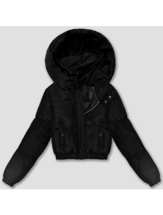 Krátka zimná bunda J Style Black Matte (5M3360-392)