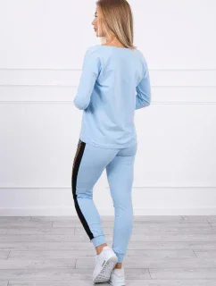 Sada s leopardím potlačou modrej farby