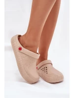 Damskie Lekkie Klapki Big Star II275012 Beżowe Damskie Lekkie Klapki Big Star II275012 Beżowe