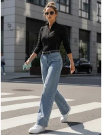 Dámska mikina na zips so stojačikom čierna FashionStreet BY1562