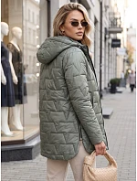 Dámska prešívaná bunda s odnímateľnou kapucňou TY5794, zelená – FashionStreet Dámska prešívaná bunda s odnímateľnou kapucňou TY5794, zelená – FashionStreet