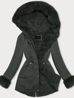 Krátka zimná bunda s vojenskou kožušinou (16M9062-136)