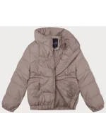 Béžová prešívaná bunda so stojačikom Miss TiTi (2481) Béžová prešívaná bunda so stojačikom Miss TiTi (2481)