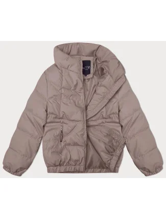 Béžová prešívaná bunda so stojačikom Miss TiTi (2481) Béžová prešívaná bunda so stojačikom Miss TiTi (2481)