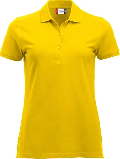 Clique Classic Marion S/S Dámske polo tričko z hrubej bavlny 67.8246 citrónová