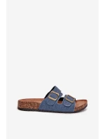 Dámske papuče na korkovej platforme s prackami Dark Denim Vesina Dámske papuče na korkovej platforme s prackami Dark Denim Vesina
