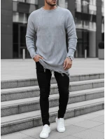 Pánsky svetlosivý sveter FashionStreet WX1963