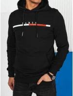 Pánska mikina s potlačou čierna FashionStreet BX5731
