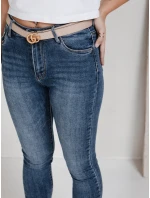 Dámske skinny džínsy modré FashionStreet UY2816