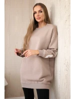 Izolovaná mikina s nápisom California tmavo béžová Izolovaná mikina s nápisom California tmavo béžová