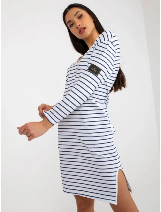 Dámske šaty TW SK BL 1010 šaty.74 biela a tmavo modrá - FPrice