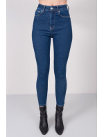 Tmavomodré džínsové nohavice s vysokým pásom - 15676 - BSL
