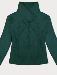 Dámska zelená prešívaná bunda so stojačikom (20067)