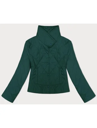 Dámska zelená prešívaná bunda so stojačikom (20067) Dámska zelená prešívaná bunda so stojačikom (20067)