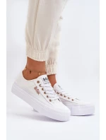 Damskie Trampki Na Platformie Lee Cooper LCW-24-31-2725 Białe