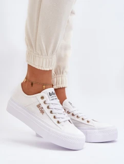 Damskie Trampki Na Platformie Lee Cooper LCW-24-31-2725 Białe