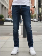 Pánske džínsy slim fit tmavomodré FashionStreet UX4479 Pánske džínsy slim fit tmavomodré FashionStreet UX4479