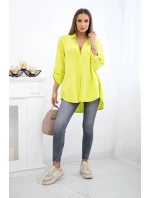 Bavlnená mušelínová košeľa kiwi