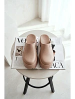 Damskie Klapki Na Masywnej Podeszwie Big Star NN274016 Beżowe