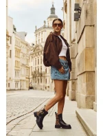 Ocieplane Botki Sztyblety Damskie Ze Złotym Detalem Panterka Czarne Priscilla