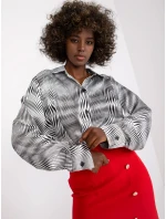 Dámska košeľa-LK-KS-508891-1.55P-biela-čierna Dámska košeľa-LK-KS-508891-1.55P-biela-čierna