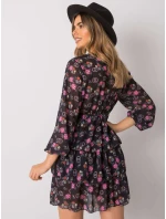 WN SK 21049 šaty.38X čierna a ružová