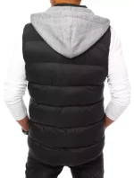 Pánska vesta s kapucňou čierna FashionStreet TX3936
