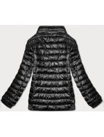 Ľahká čierna prešívaná dámska bunda (5M706-392)