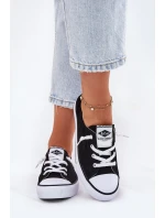 Materiałowe Trampki Damskie Lee Cooper LCW-25-02-3299L Czarne