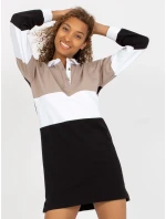 Dámske šaty RV SK 8072 čierna a béžová