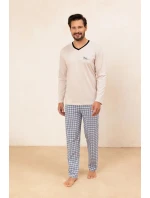 Regina 491 dlhé/r M-XL Z25/26 pánske pyžamo Regina 491 dlhé/r M-XL Z25/26 pánske pyžamo